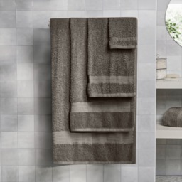 OHS 100% Cotton Bath Sheet, Grey - 1PC - thumbnail 3