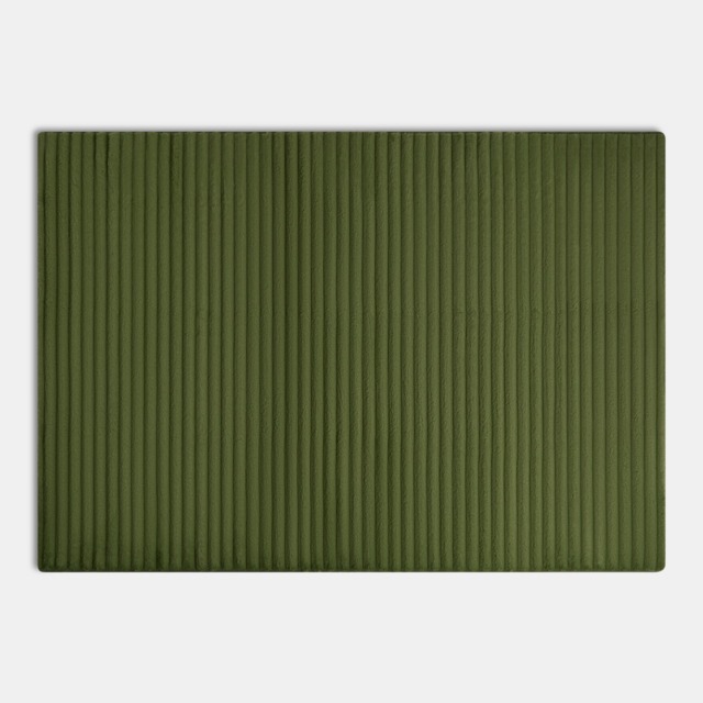 OHS Faux Fur Ribbed Rug, Woodland Green - 120 x 170cm - image 1