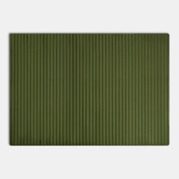 OHS Faux Fur Ribbed Rug, Woodland Green - 120 x 170cm