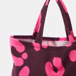 OHS Abstract Leopard Print Beach Towel in a Bag - Burgundy - thumbnail 5