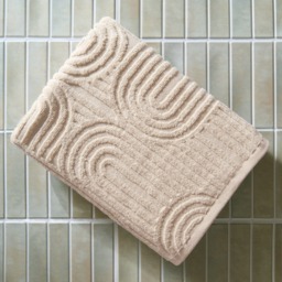 OHS Jacquard Texture Arches Towel, Cream - Hand Towel - thumbnail 4