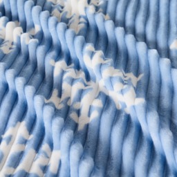 OHS Snowflake Print Ribbed Fleece Duvet Cover Set, Blue - Single - thumbnail 5