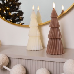 OHS 2 Pack LED Tree Candles - Natural/Cream