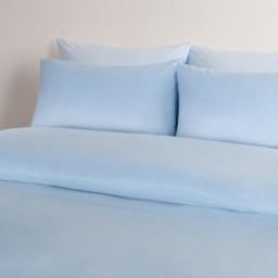 OHS Plain Duvet Cover Set, Dusky Blue - Single - thumbnail 2