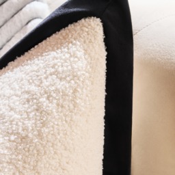 OHS 2 Pack Oxford Boucle Cushion Cover, White/ Black - 45 x 45cm - thumbnail 2