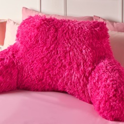 OHS Long Hair Cuddle Cushion - Hot Pink - thumbnail 2