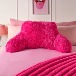 OHS Long Hair Cuddle Cushion - Hot Pink - thumbnail 1