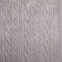 OHS Cable Knit Sherpa Throw, Grey - 180 x 210cm - thumbnail 5
