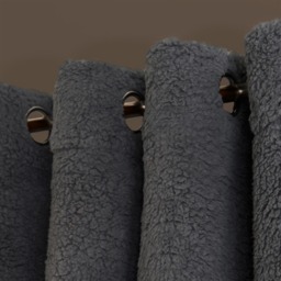 "OHS Teddy Thermal Curtains, Grey  - 90 x 90""" - thumbnail 5