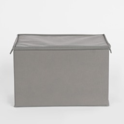 OHS Foldable Fabric Storage Box With Lid - Grey - thumbnail 4
