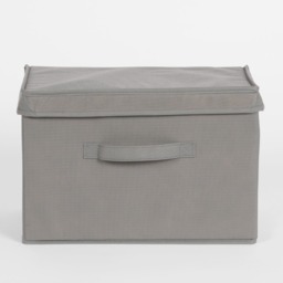 OHS Foldable Fabric Storage Box With Lid - Grey - thumbnail 3