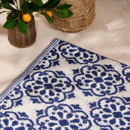 OHS Outdoor Tile Print Rug, 120cm x 170cm - Blue - thumbnail 4