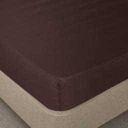 OHS Easy Care Polycotton Deep Fitted Sheet, Coffee - King - thumbnail 2