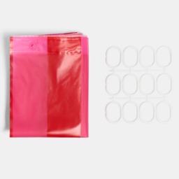 OHS Striped Shower Curtain - Pink - thumbnail 5