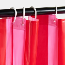 OHS Striped Shower Curtain - Pink - thumbnail 4