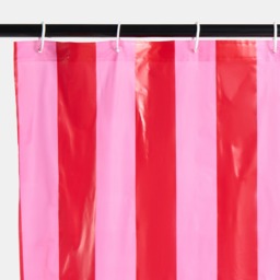 OHS Striped Shower Curtain - Pink - thumbnail 3