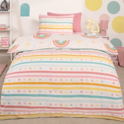 OHS Rainbow Print Duvet Set, Multi - Single - thumbnail 2