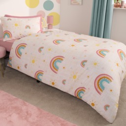 OHS Rainbow Print Duvet Set, Multi - Single - thumbnail 3