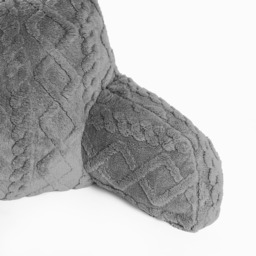 OHS Cable Knit Cuddle Cushion - Grey - thumbnail 5