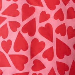 OHS Hearts Print Duvet Cover Set, Pink/Red - King - thumbnail 4