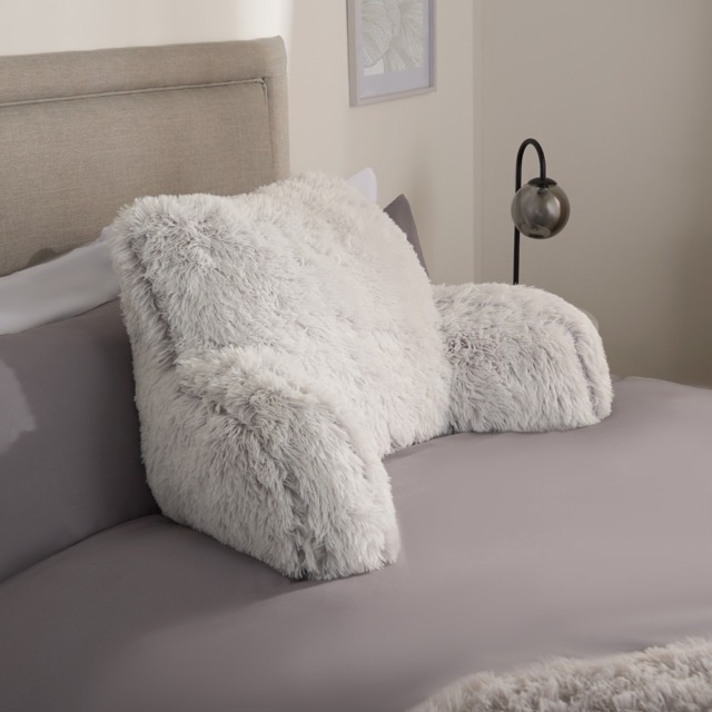 OHS Long Hair Cuddle Cushion - Grey - image 1
