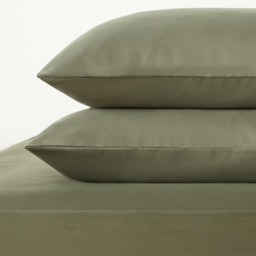 OHS 2 Pack Plain Dyed Housewife Pillowcases - Woodland Green - thumbnail 4