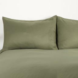 OHS 2 Pack Plain Dyed Housewife Pillowcases - Woodland Green - thumbnail 3