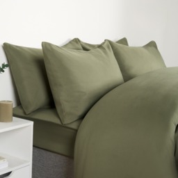 OHS 2 Pack Plain Dyed Housewife Pillowcases - Woodland Green
