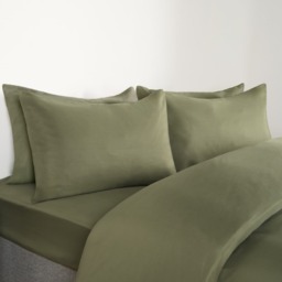OHS 2 Pack Plain Dyed Housewife Pillowcases - Woodland Green - thumbnail 2