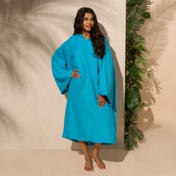 OHS Adult Towel Poncho - Sea Blue - thumbnail 1