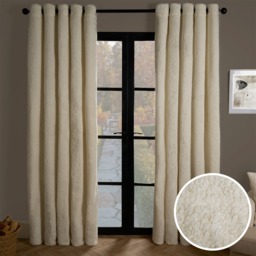 "OHS Teddy Thermal Curtains, Cream - 90 x 90"""