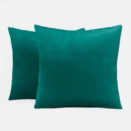 OHS 2 Pack Matte Velvet Cushion Covers - Teal - thumbnail 2