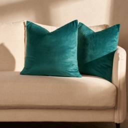 OHS 2 Pack Matte Velvet Cushion Covers - Teal
