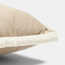 OHS Matte Velvet Jumbo Piped Edge Filled Cushion - Natural - thumbnail 5