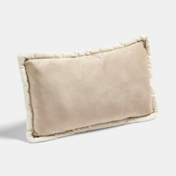 OHS Matte Velvet Jumbo Piped Edge Filled Cushion - Natural - thumbnail 4