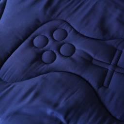 OHS Gaming Quilted Coverless 7.5 Tog Duvet Set, Navy - Single - thumbnail 4