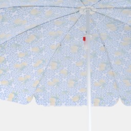 OHS Lemon Print Outdoor Parasol - White/Blue - thumbnail 4
