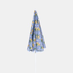 OHS Lemon Print Outdoor Parasol - White/Blue - thumbnail 5