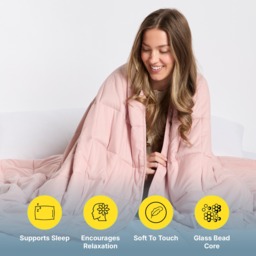 OHS Supersoft Weighted Blanket, Blush Pink - 10kg - thumbnail 2