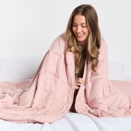 OHS Supersoft Weighted Blanket, Blush Pink - 10kg