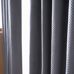 OHS Quilted Velvet Eyelet Curtains, Charcoal - 66 x 72in - thumbnail 2