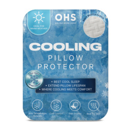 OHS Cooling Pillow Protectors, White - 2 Pack - thumbnail 1