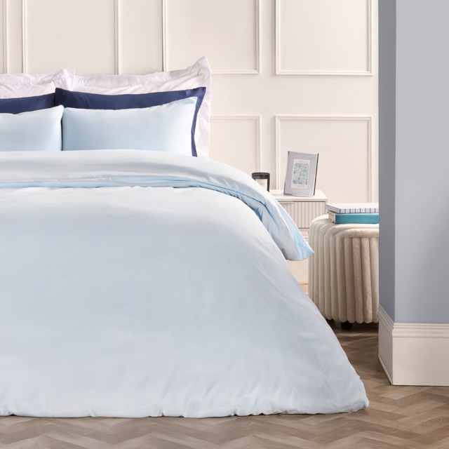 OHS Plain Duvet Cover Set, Light Blue - King - image 1