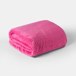 OHS Waffle Fleece Throw, Hot Pink - 200 x 240cm