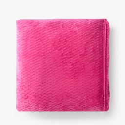 OHS Waffle Fleece Throw, Hot Pink - 200 x 240cm - thumbnail 5