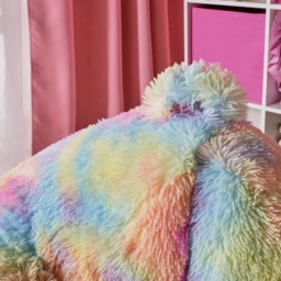 OHS Kids Fluffy Tie Dye Bean Bag - Multi - thumbnail 2