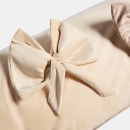 OHS Bow Detail Bolster Pillow - Natural - thumbnail 2