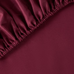 OHS Plain Dyed Fitted Sheet, Burgundy - King - thumbnail 3