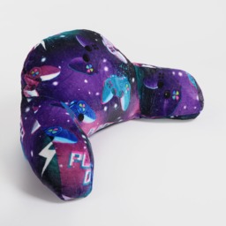 OHS Kids Neon Gaming Fleece Cuddle Cushion - Purple - thumbnail 5