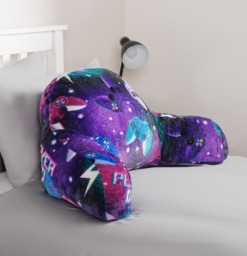 OHS Kids Neon Gaming Fleece Cuddle Cushion - Purple - thumbnail 1